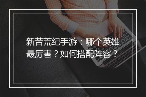 新苦荒纪手游:哪个英雄最厉害?如何搭配阵容?