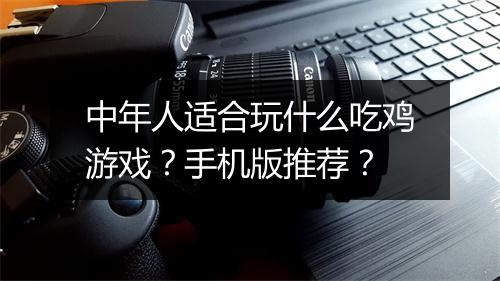 中年人适合玩什么吃鸡游戏?手机版推荐?