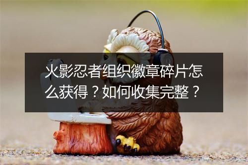 火影忍者组织徽章碎片怎么获得?如何收集完整?