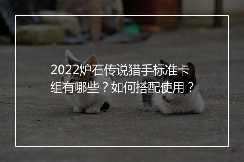 2022炉石传说猎手标准卡组有哪些？如何搭配使用？