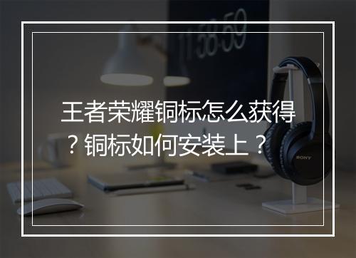 王者荣耀铜标怎么获得？铜标如何安装上？