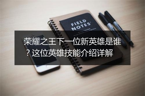 荣耀之王下一位新英雄是谁？这位英雄技能介绍详解