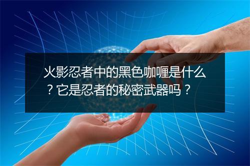 火影忍者中的黑色咖喱是什么？它是忍者的秘密武器吗？