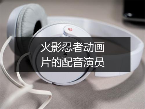 火影忍者动画片的配音演员
