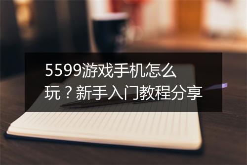 5599游戏手机怎么玩？新手入门教程分享