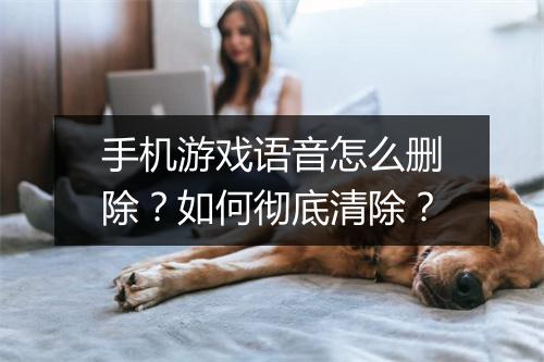 手机游戏语音怎么删除？如何彻底清除？