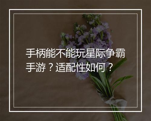 手柄能不能玩星际争霸手游？适配性如何？