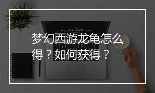 梦幻西游龙龟怎么得？如何获得？