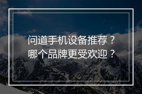 问道手机设备推荐?哪个品牌更受欢迎?