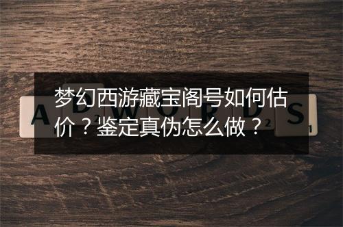 梦幻西游藏宝阁号如何估价？鉴定真伪怎么做？