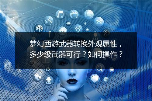 梦幻西游武器转换外观属性,多少级武器可行?如何操作?