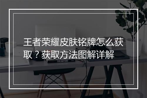 王者荣耀皮肤铭牌怎么获取?获取方法图解详解