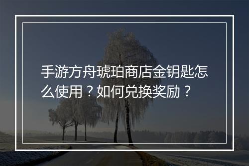 手游方舟琥珀商店金钥匙怎么使用?如何兑换奖励?