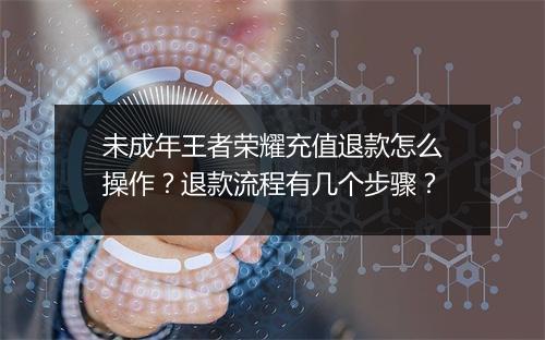 未成年王者荣耀充值退款怎么操作?退款流程有几个步骤?