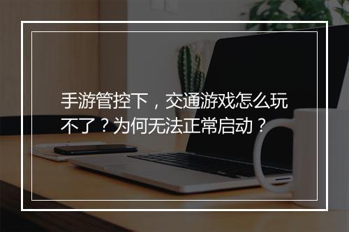 手游管控下,交通游戏怎么玩不了?为何无法正常启动?
