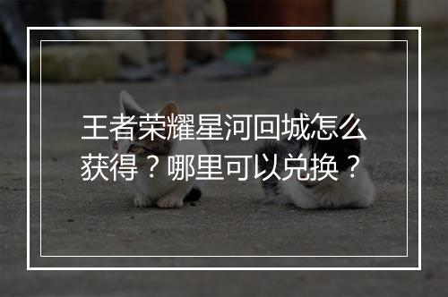 王者荣耀星河回城怎么获得?哪里可以兑换?