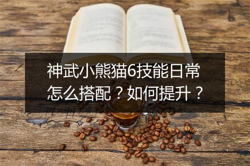 神武小熊猫6技能日常怎么搭配？如何提升？
