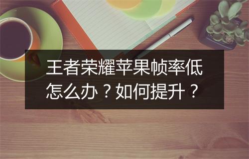 王者荣耀苹果帧率低怎么办?如何提升?