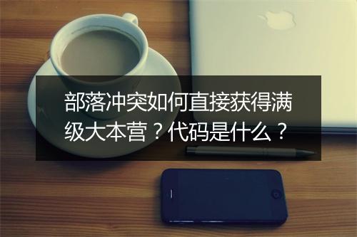 部落冲突如何直接获得满级大本营？代码是什么？