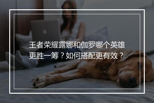 王者荣耀露娜和伽罗哪个英雄更胜一筹?如何搭配更有效?