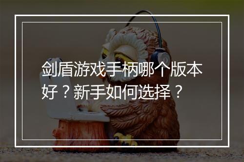 剑盾游戏手柄哪个版本好?新手如何选择?