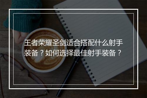 王者荣耀圣剑适合搭配什么射手装备?如何选择最佳射手装备?
