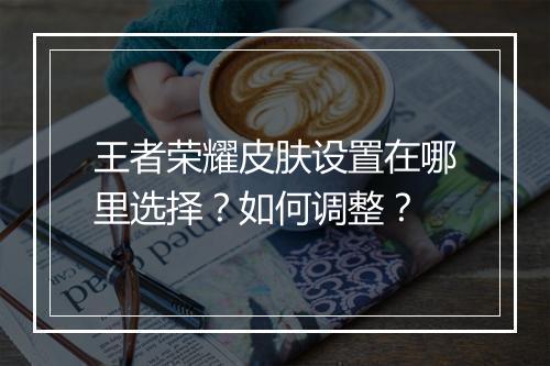 王者荣耀皮肤设置在哪里选择?如何调整?