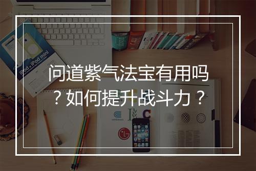 问道紫气法宝有用吗?如何提升战斗力?