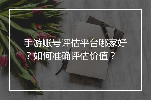 手游账号评估平台哪家好?如何准确评估价值?