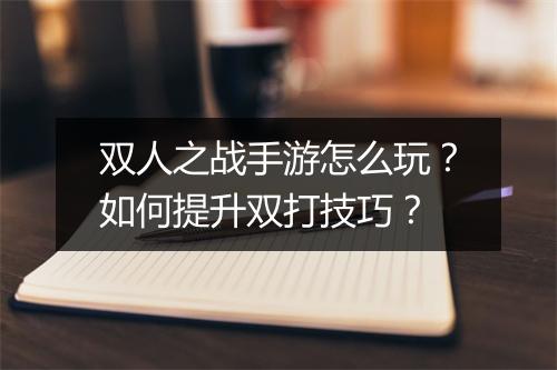 双人之战手游怎么玩?如何提升双打技巧?