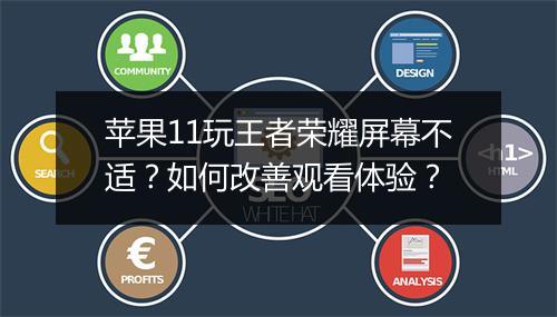 苹果11玩王者荣耀屏幕不适？如何改善观看体验？