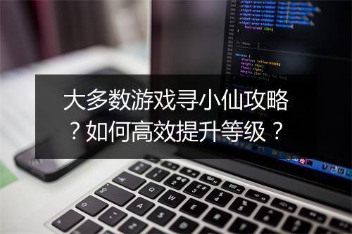 大多数游戏寻小仙攻略？如何高效提升等级？