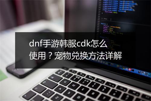 dnf手游韩服cdk怎么使用？宠物兑换方法详解