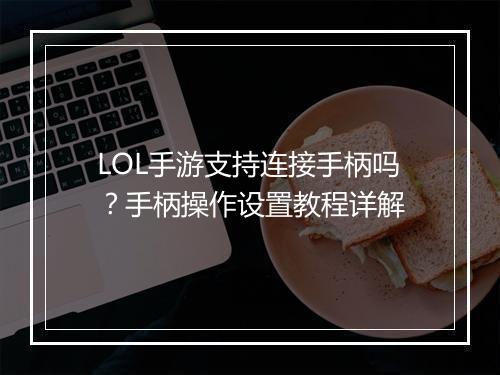 LOL手游支持连接手柄吗？手柄操作设置教程详解