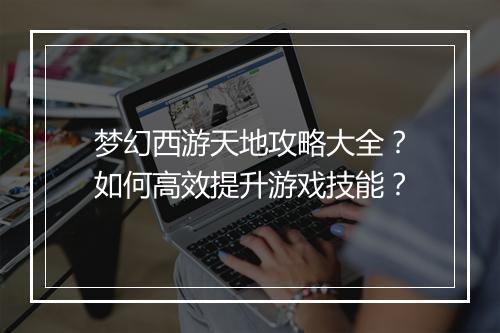 梦幻西游天地攻略大全？如何高效提升游戏技能？