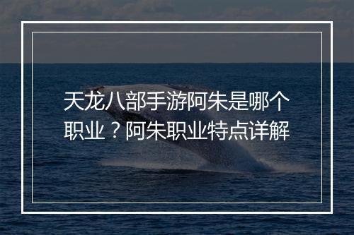 天龙八部手游阿朱是哪个职业？阿朱职业特点详解