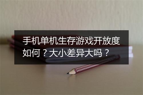 手机单机生存游戏开放度如何？大小差异大吗？