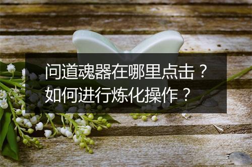 问道魂器在哪里点击?如何进行炼化操作?