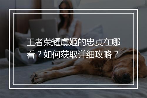 王者荣耀虞姬的忠贞在哪看?如何获取详细攻略?