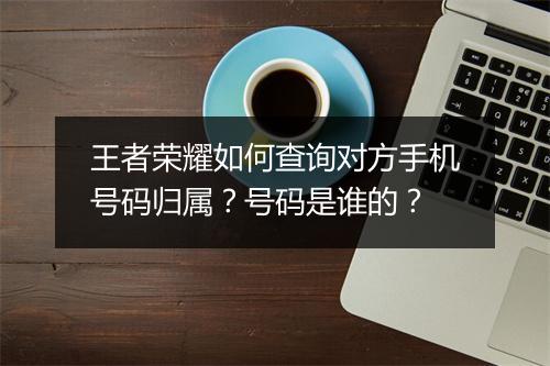 王者荣耀如何查询对方手机号码归属?号码是谁的?
