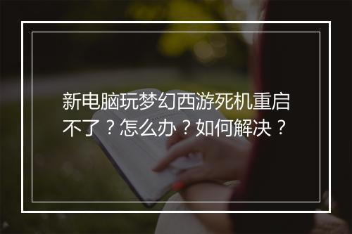 新电脑玩梦幻西游死机重启不了?怎么办?如何解决?