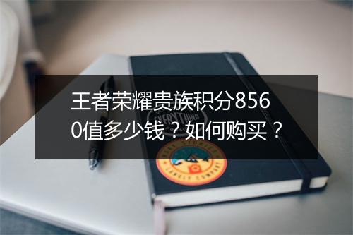 王者荣耀贵族积分8560值多少钱?如何购买?