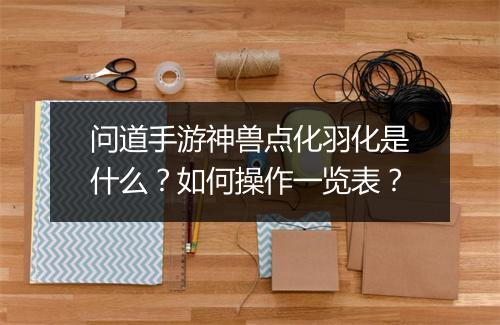 问道手游神兽点化羽化是什么？如何操作一览表？