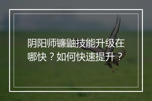 阴阳师镰鼬技能升级在哪快?如何快速提升?
