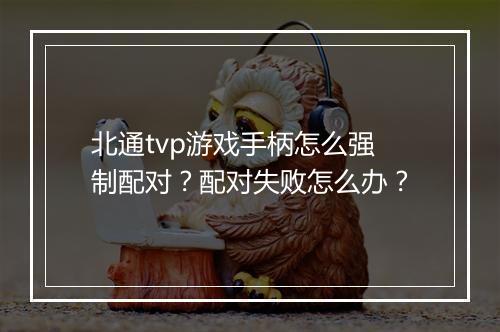北通tvp游戏手柄怎么强制配对?配对失败怎么办?