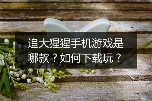 追大猩猩手机游戏是哪款?如何下载玩?