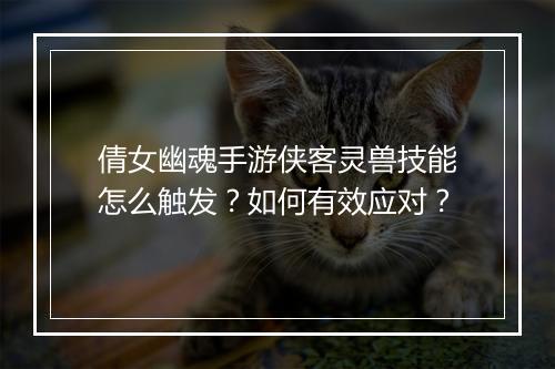倩女幽魂手游侠客灵兽技能怎么触发?如何有效应对?