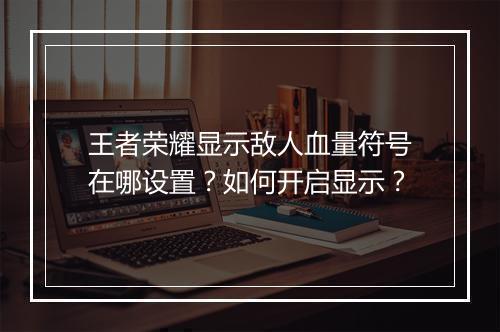 王者荣耀显示敌人血量符号在哪设置?如何开启显示?