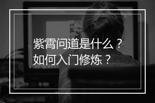 紫霄问道是什么?如何入门修炼?