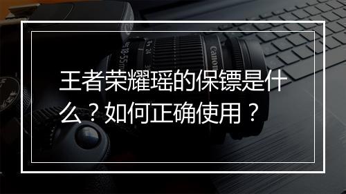 王者荣耀瑶的保镖是什么？如何正确使用？